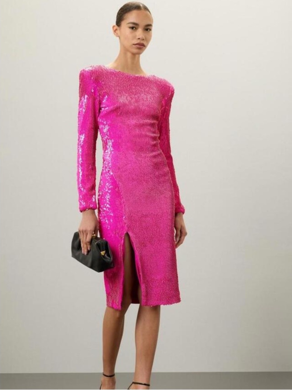 Dress the Population Pink Natalie Sequin Sheath, Size: S